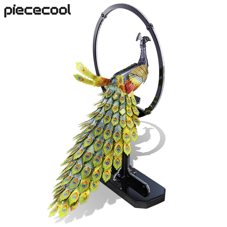 Peacock 3D metal puzzle by Piececool – DIY model kit for teens and adults