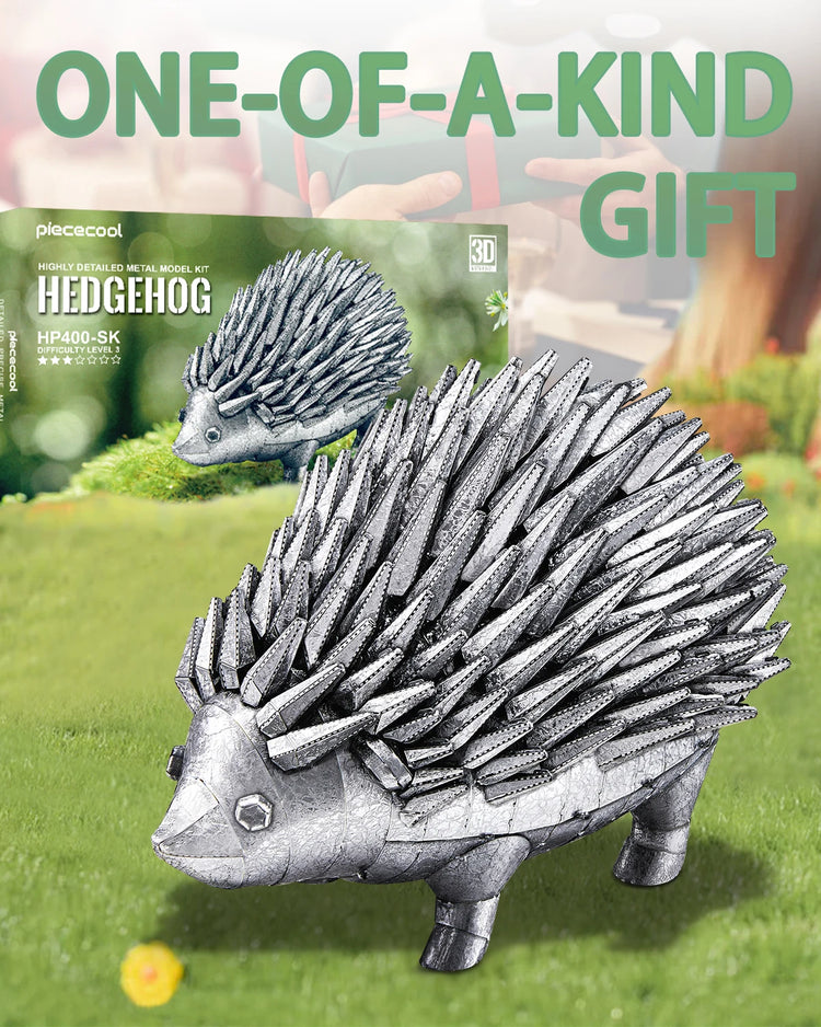 Hedgehog 3D metal puzzle by Piececool – DIY brain teaser model kit