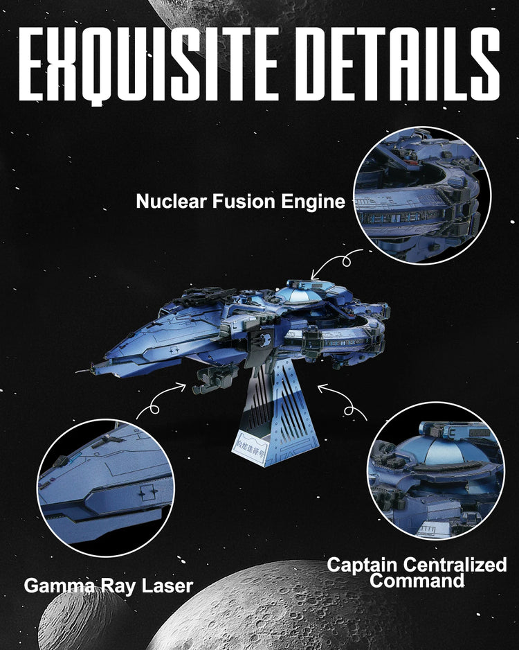 Three-Body 3D metal puzzle series by Piececool – Blue Space & Natural Selection sci-fi model kits