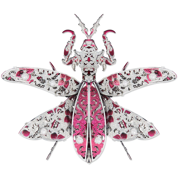 Pink moth brooch 3D metal puzzle by Piececool – DIY decorative model kit