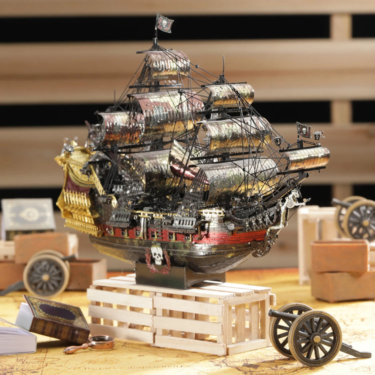 Queen Anne’s Revenge 3D metal puzzle by Piececool – pirate ship model kit for teens and adults