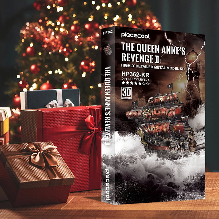 Queen Anne’s Revenge Pirate Ship 3D metal puzzle by Piececool – movie-inspired DIY model kit for adults and teens