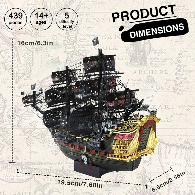Piececool Pirate Ship 3D metal puzzle collection – legendary sailing model kits for adults and teens