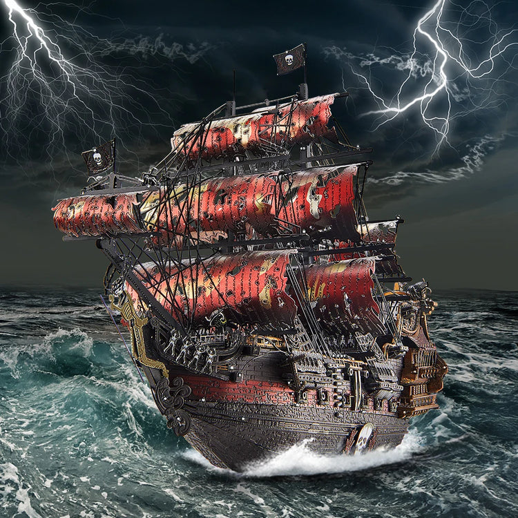 Queen Anne’s Revenge Pirate Ship 3D metal puzzle by Piececool – movie-inspired DIY model kit for adults and teens