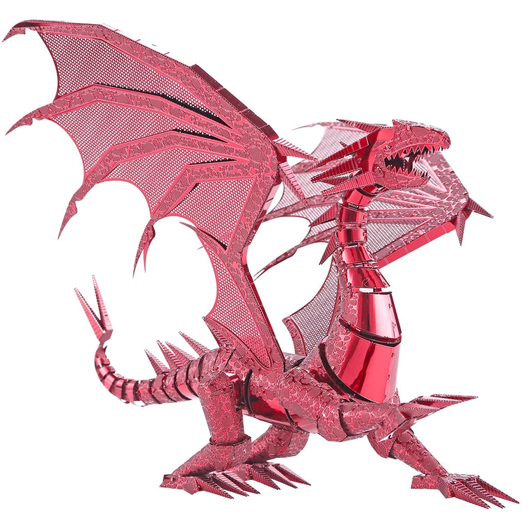Red & Silver Dragon → Red and Silver Dragon 3D puzzle by Piececoolpuzzles