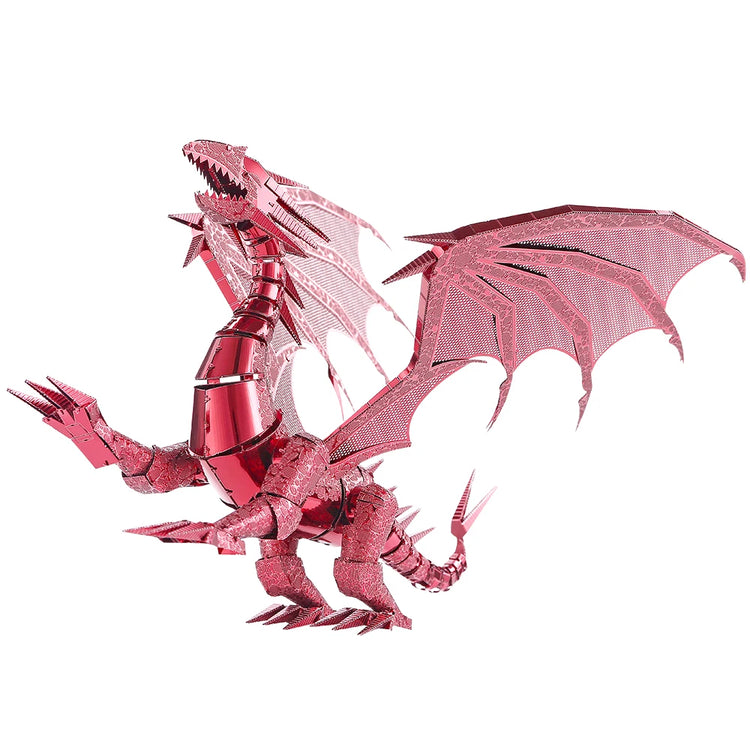 Red and Silver Dragon 3D puzzle by Piececool – metal model kit