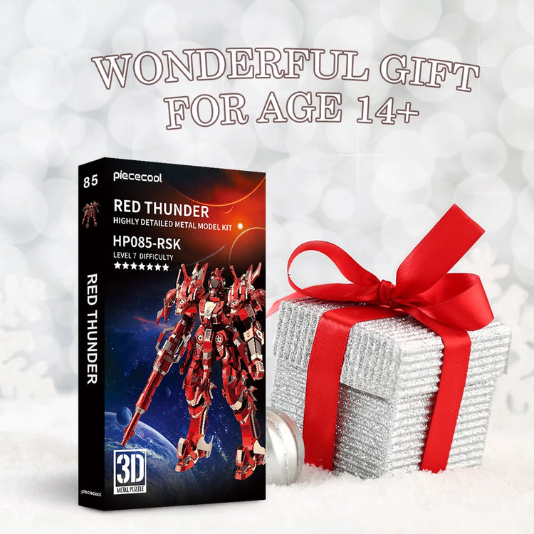 Red Thunder 3D metal puzzle by Piececool – powerful DIY model kit for teens and adults