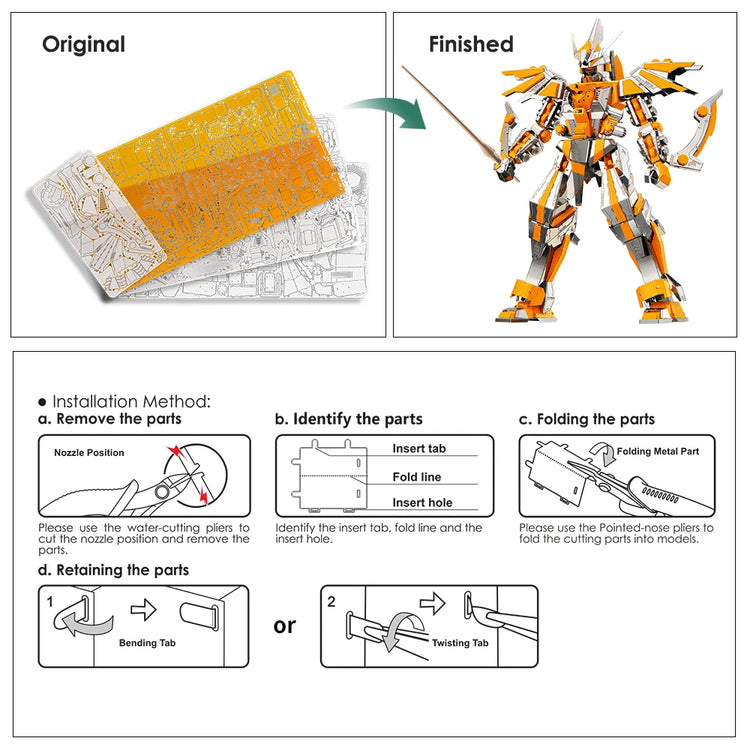 Crescent Blade Armor 3D metal puzzle by Piececool – DIY model kit for teens and adults