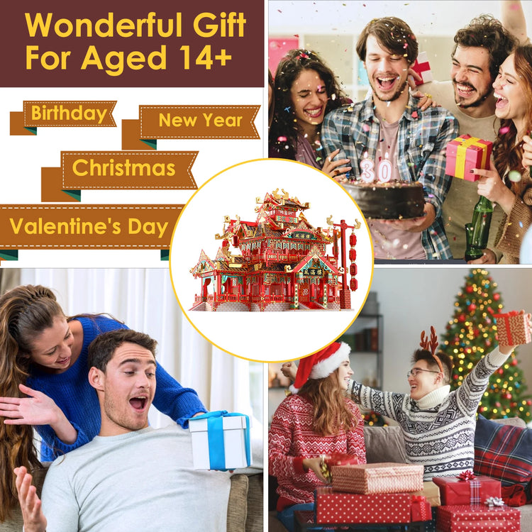 Restaurant 3D metal puzzle by Piececool – DIY architectural model kit for adults and teens