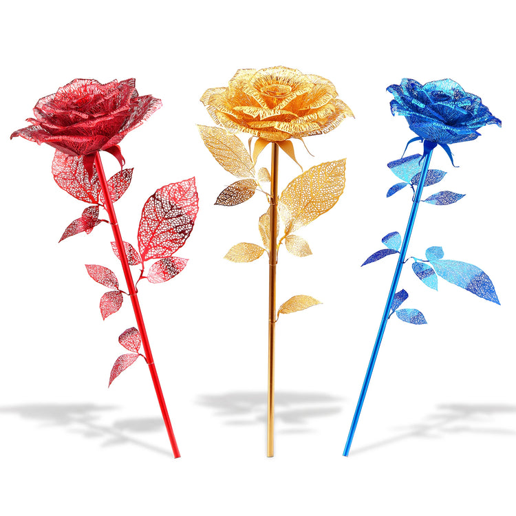 Rose 3D metal puzzle by Piececool – DIY flower model kit for adults and gift giving