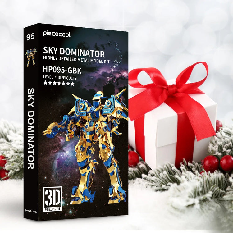 Sky Dominator 3D metal puzzle by Piececool – futuristic DIY model kit for teens and adults