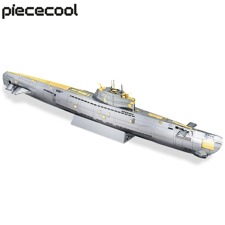 Military Submarine 3D metal puzzle by Piececool – precision DIY model kit for teens and adults