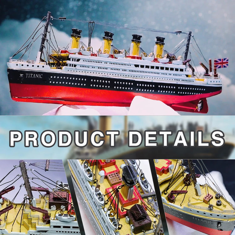 Titanic Ship 3D metal puzzle by Piececool – cruise liner DIY model kit for adults and teens