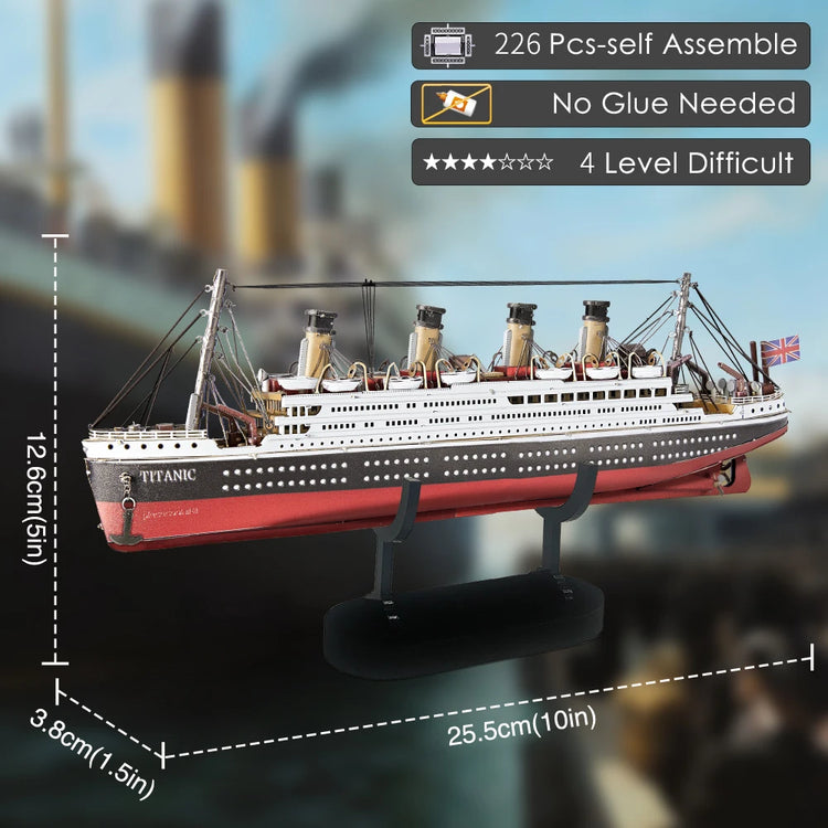 Titanic Ship 3D metal puzzle by Piececool – cruise liner DIY model kit for adults and teens