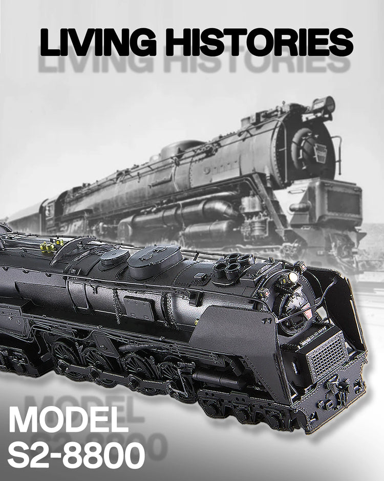 Class S-2 Locomotive 3D metal puzzle by Piececool – train model DIY kit for teens and adults