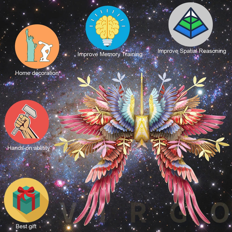 Virgo Constellation 3D metal puzzle by Piececool – horoscope DIY model kit for teens and adults