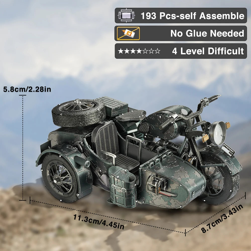 750 Motorcycle 3D metal puzzle by Piececool – DIY motorbike model kit