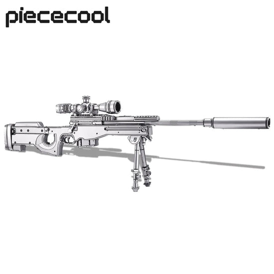 AWM Sniper Rifle 3D metal puzzle by Piececool – weapon model kit for teens and adults