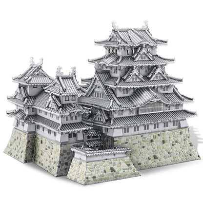 Famous Buildings 3D Metal Puzzle Set | Piececool DIY Architectural Model Kits – Notre-Dame, Himeji-jo, Eiffel Tower & More