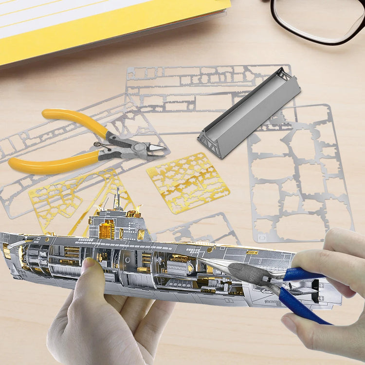 Battleship 3D metal puzzle collection by Piececool – military DIY warship model kits for adults and teens