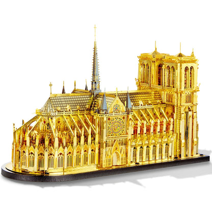 Famous Buildings 3D Metal Puzzle Set | Piececool DIY Architectural Model Kits – Notre-Dame, Himeji-jo, Eiffel Tower & More
