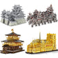 Famous Buildings 3D Metal Puzzle Set | Piececool DIY Architectural Model Kits – Notre-Dame, Himeji-jo, Eiffel Tower & More