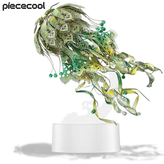 Colorful Jellyfish 3D Metal Puzzle | Piececool DIY Animal Model Kit – Relaxing Brain Teaser for Adults & Teens