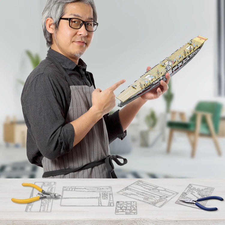 Battleship 3D metal puzzle collection by Piececool – military DIY warship model kits for adults and teens