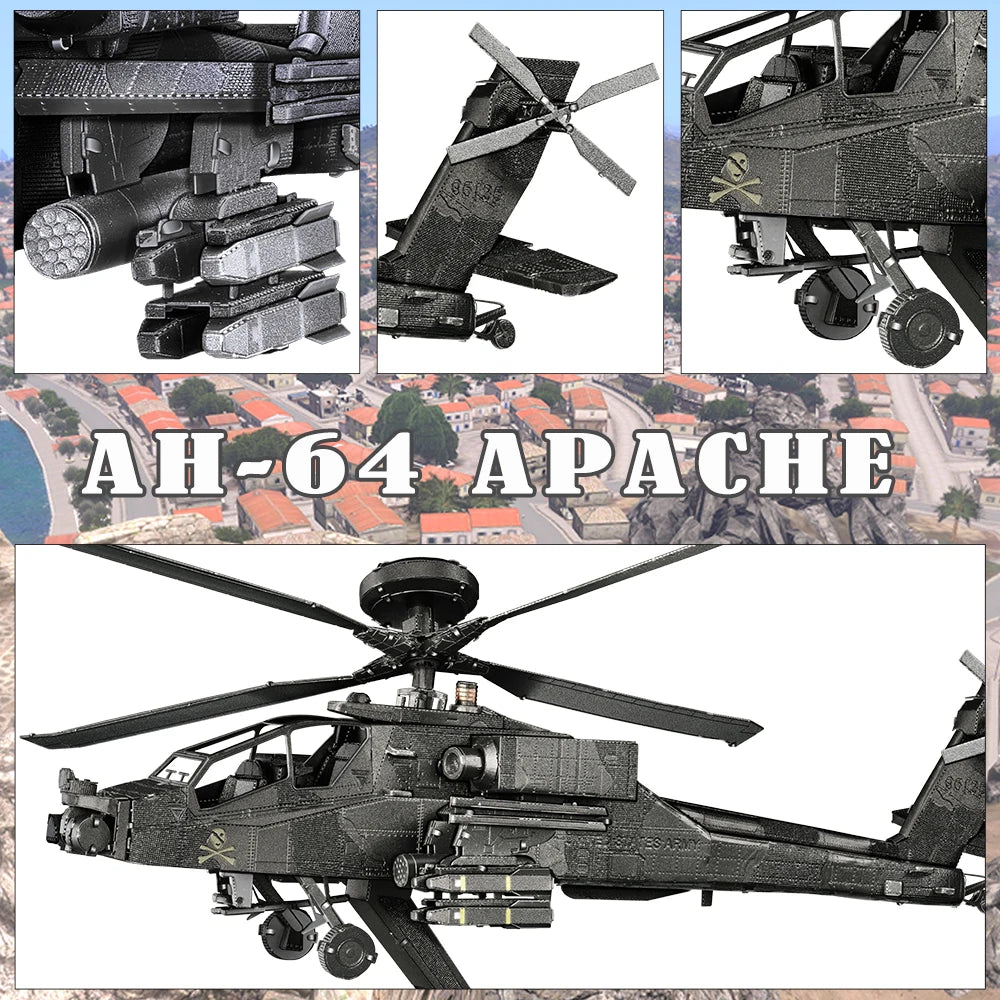 Piececool Fighter Aircraft & Helicopter 3D metal puzzle collection – aviation model kits for adults and teens