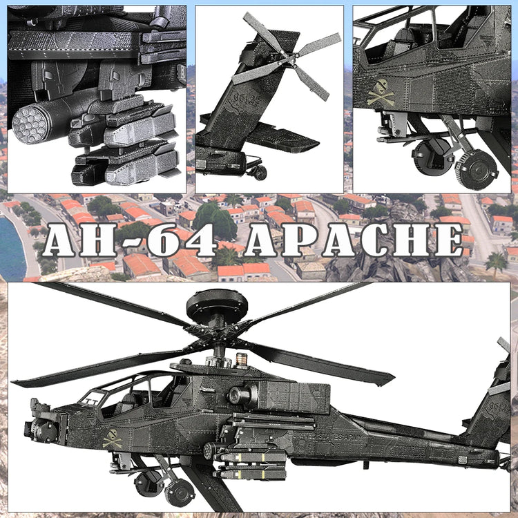 Piececool Fighter Aircraft & Helicopter 3D metal puzzle collection – aviation model kits for adults and teens