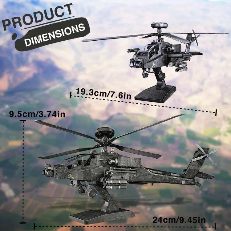 Piececool Fighter Aircraft & Helicopter 3D metal puzzle collection – aviation model kits for adults and teens