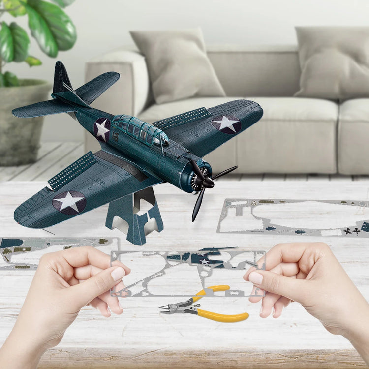 Piececool Fighter Aircraft & Helicopter 3D metal puzzle collection – aviation model kits for adults and teens