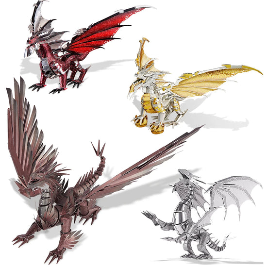 Piececool Dragon Series 3D metal puzzle set – DIY fantasy model kits 