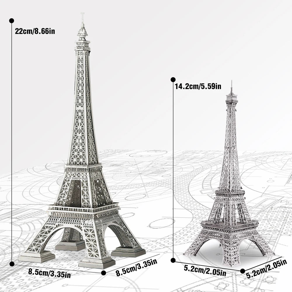 Eiffel Tower 3D metal puzzle by Piececool – DIY architectural model kit for adults and teens