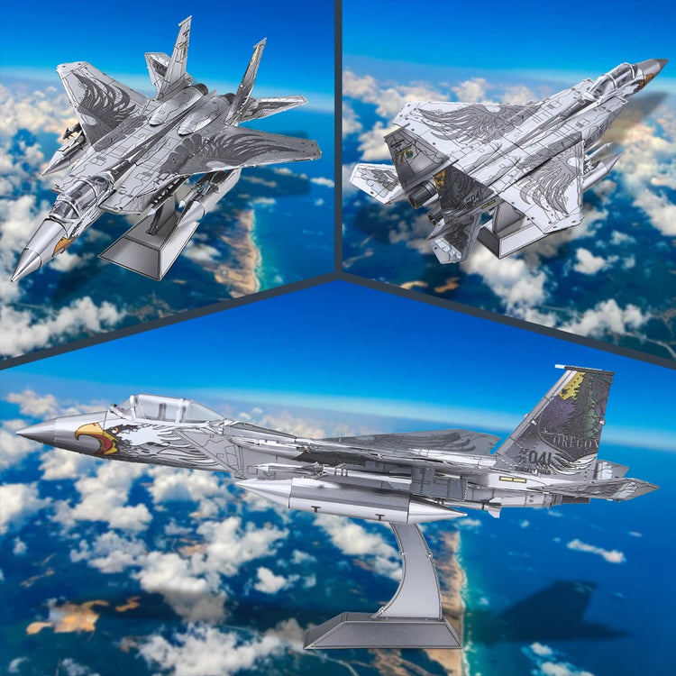 F-15 Fighter jet 3D metal puzzle by Piececool – DIY aircraft model kit