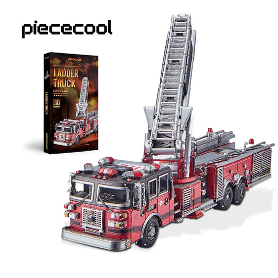 Fire Truck 3D metal puzzle by Piececool – emergency vehicle DIY model kit for teens and adults