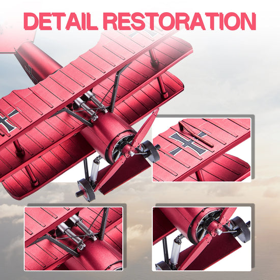 Fokker Dr-1 Triplane 3D metal puzzle by Piececool – DIY aircraft model kit