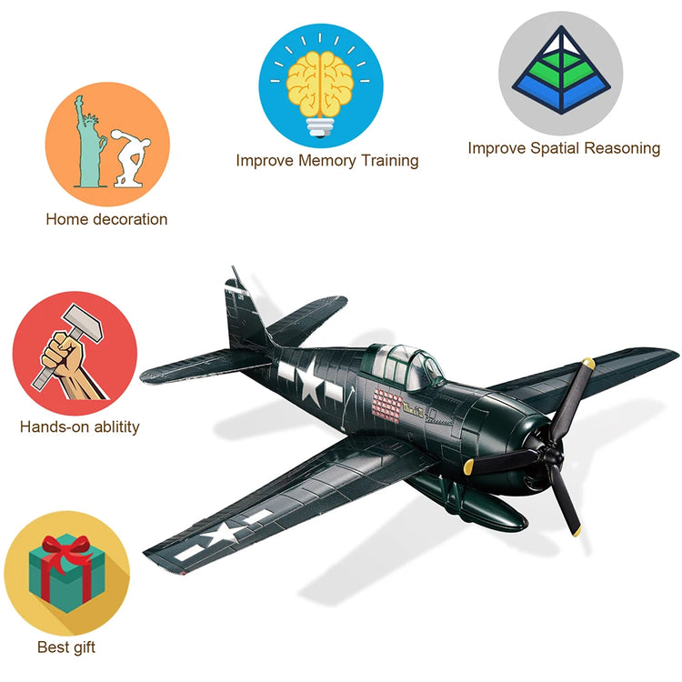 Piececool Fighter Aircraft & Helicopter 3D metal puzzle collection – aviation model kits for adults and teens