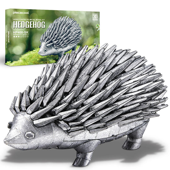 Hedgehog 3D metal puzzle by Piececool – DIY brain teaser model kit
