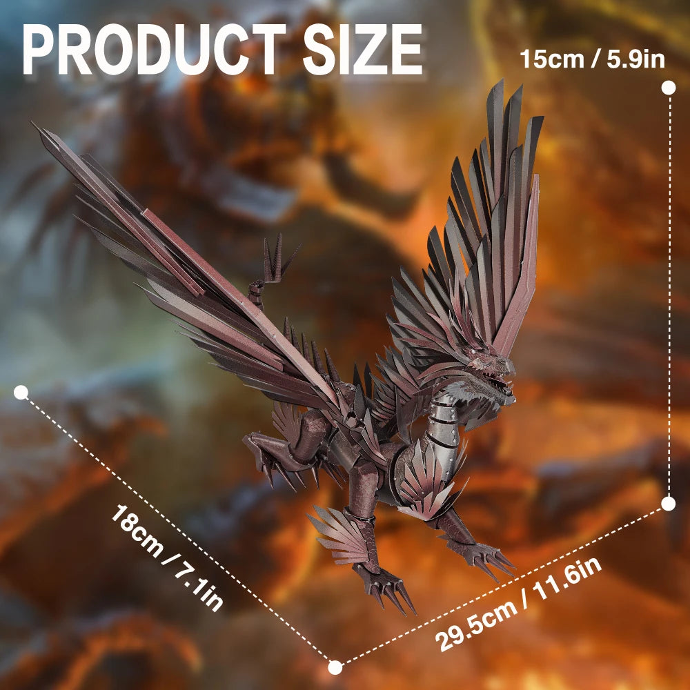 Hellstrom Copper Dragon 3D puzzle by Piececool – challenging fantasy build