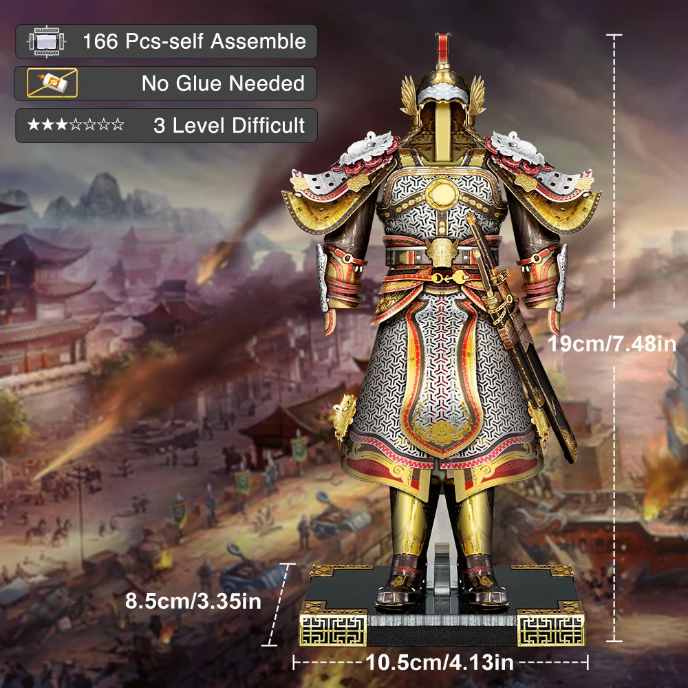 helmet and armor 3D metal puzzle by Piececool – DIY collectible model