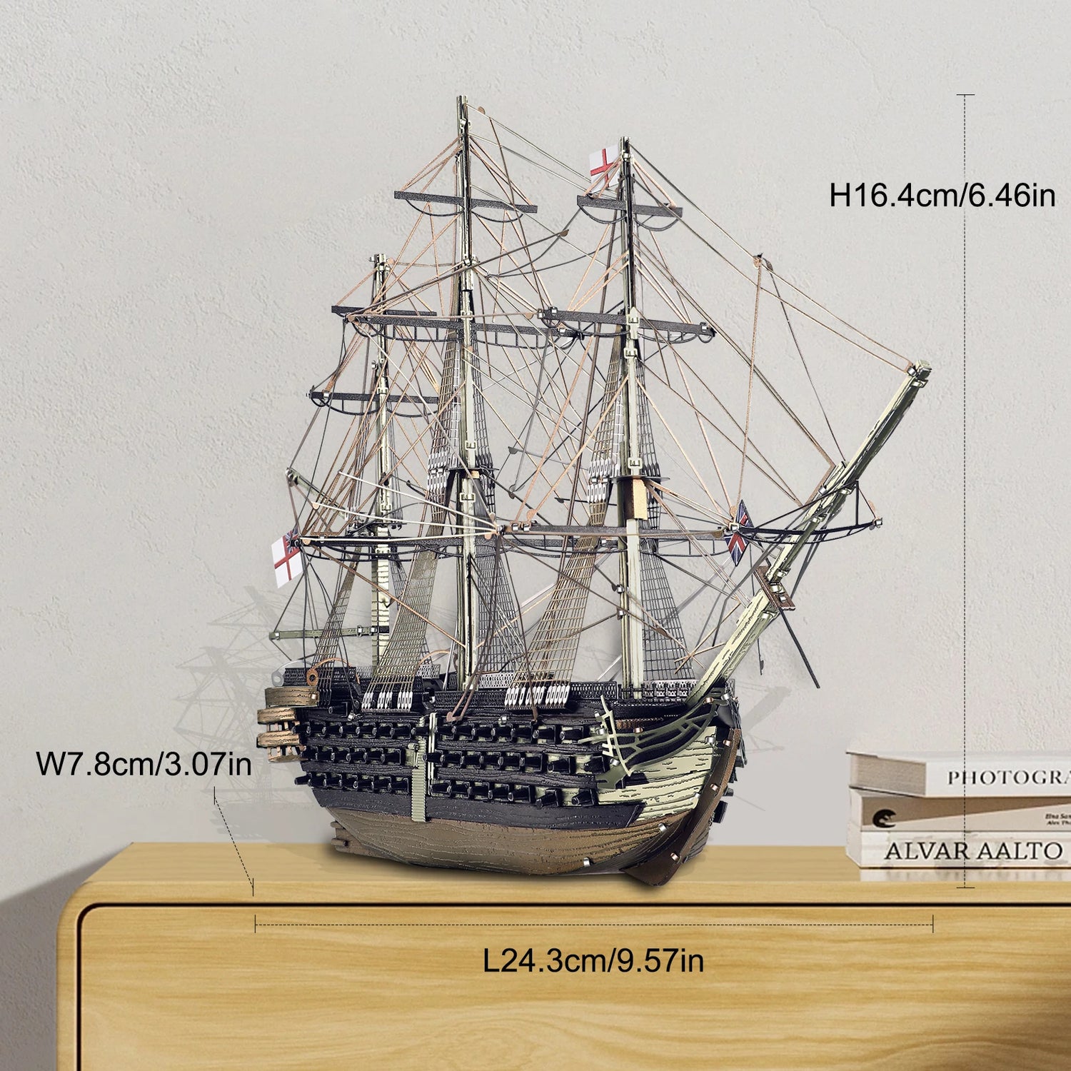HMS Victory Ship 3D metal puzzle by Piececool – historic warship DIY model kit for adults and teens