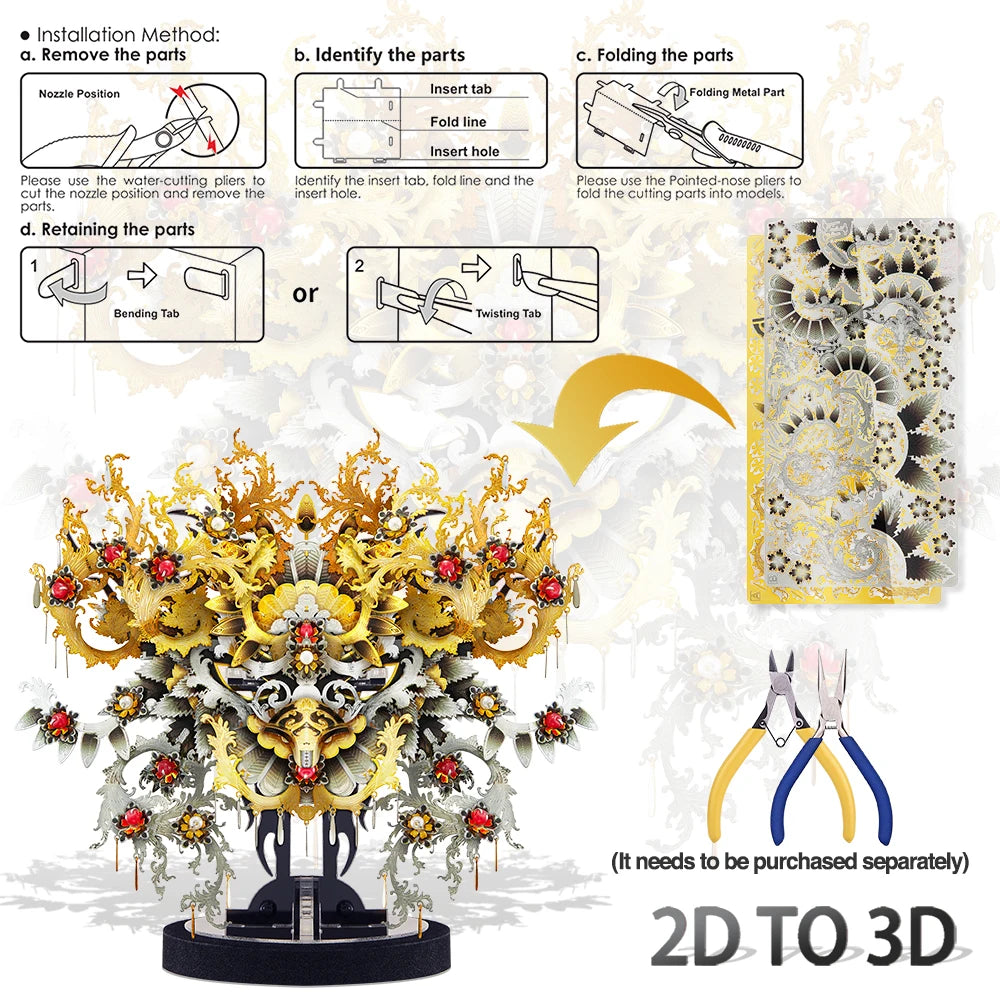 Medusa 3D metal puzzle by Piececool – mythological Gorgon puzzle