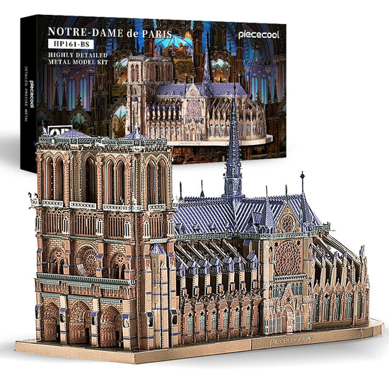 Notre Dame Cathedral 3D metal puzzle by Piececool – DIY architectural model kit for adults and teens
