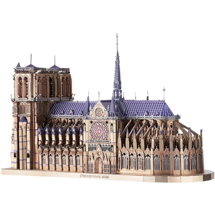 Notre Dame Cathedral 3D metal puzzle by Piececool – DIY architectural model kit for adults and teens