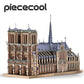 Notre Dame de Paris 3D metal puzzle by Piececool – purple DIY architectural model kit