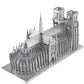 Notre Dame de Paris 3D metal puzzle by Piececool – silver DIY architectural model kit