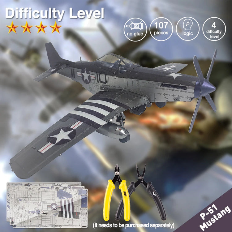 Piececool Fighter Aircraft & Helicopter 3D metal puzzle collection – aviation model kits for adults and teens