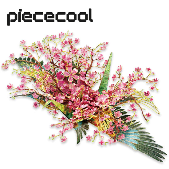 Cranes of Elegance 3D metal puzzle series by Piececool – DIY floral model kits for teens and adults