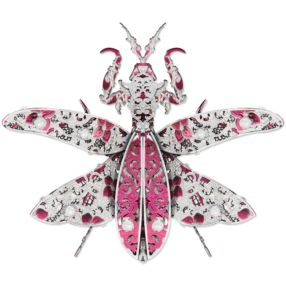  Pink moth brooch 3D metal puzzle by Piececool – DIY decorative model kit